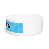 Dog Bowl - "Good Dog" Blue Patterned Ceramic Pet Bowl