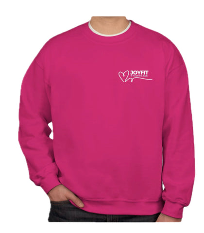 JoyFit Pink or Black Unisex Crew Neck Sweatshirt