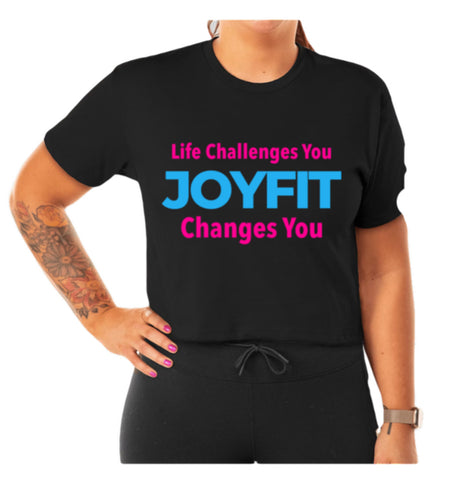 JoyFit Grey Crop Challenge T-shirt